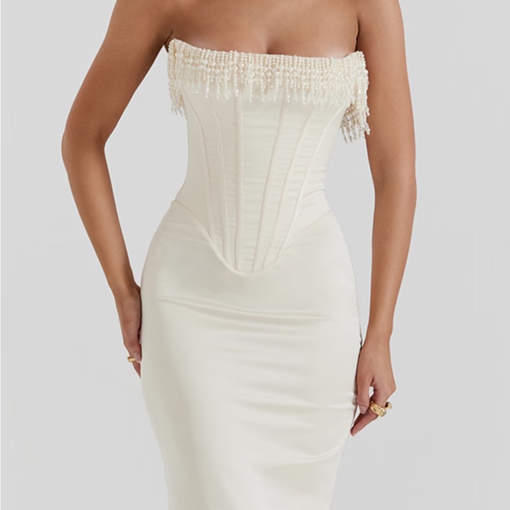House of CB - Nalita - Strapless Pearl Embellished Dress